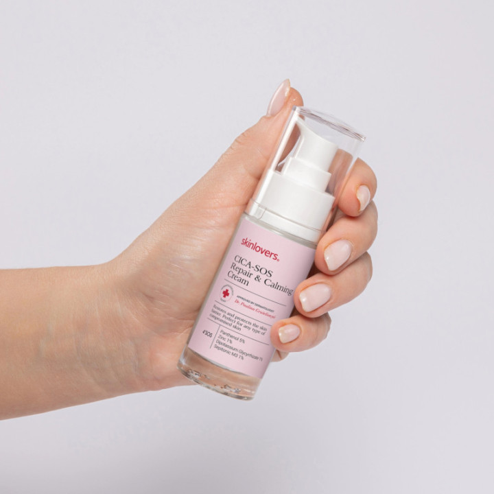 SKINLOVERS4’SOS Cica / SOS Atkuriamasis – Raminantis Veido Kremas