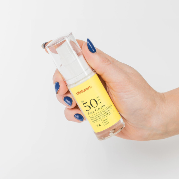 SKINLOVERS 5’A SPF50 Veido Kremas Su Saulės Apsauga