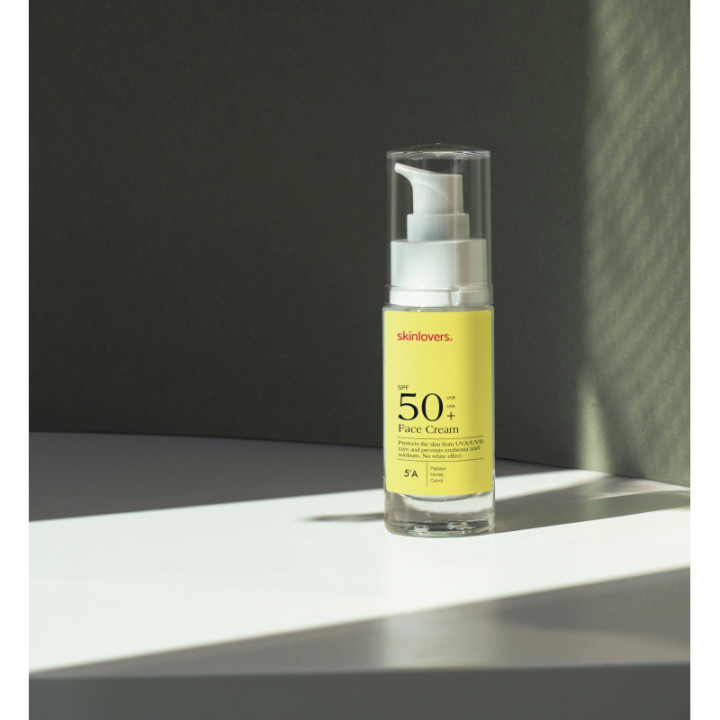 SKINLOVERS 5’A SPF50 Veido Kremas Su Saulės Apsauga
